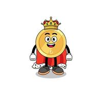 ilustração de mascote do rei da lira turca vetor