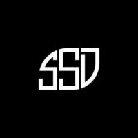 design de logotipo de carta ssd em fundo preto. conceito de logotipo de letra de iniciais criativas ssd. design de letra ssd. vetor
