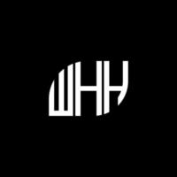 whh letter design.whh carta logo design em fundo preto. whh conceito criativo do logotipo da letra das iniciais. whh letter design.whh carta logo design em fundo preto. W vetor