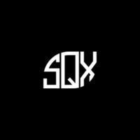 sqx letter design.sqx carta logo design em fundo preto. conceito de logotipo de letra de iniciais criativas sqx. sqx letter design.sqx carta logo design em fundo preto. s vetor
