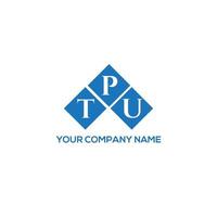 tpu carta design.tpu carta logo design em fundo branco. conceito de logotipo de letra de iniciais criativas tpu. design de letra tpu. vetor