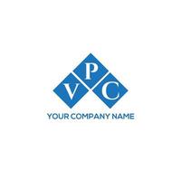 design de logotipo de carta vpc em fundo branco. conceito de logotipo de letra de iniciais criativas vpc. design de carta vpc. vetor