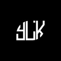 design de logotipo de carta de gema em fundo branco. conceito de logotipo de letra de iniciais criativas ylk. design de letra ylk. vetor