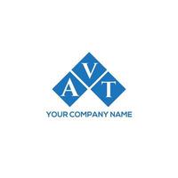 design de logotipo de carta avt em fundo branco. conceito de logotipo de carta de iniciais criativas avt. design de letra avt. vetor