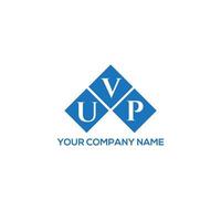 design de logotipo de carta uvp em fundo branco. conceito de logotipo de letra de iniciais criativas uvp. design de letra uvp. vetor