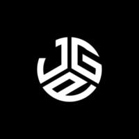 design de logotipo de carta jgp em fundo preto. conceito de logotipo de letra de iniciais criativas jgp. design de letra jgp. vetor