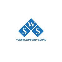 design de logotipo de carta sws em fundo branco. sws conceito de logotipo de letra de iniciais criativas. design de letra sws. vetor