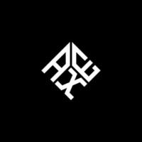 design de logotipo de carta de machado em fundo preto. conceito de logotipo de letra de iniciais criativas de machado. desenho de letra de machado. vetor