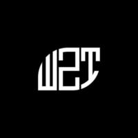 design de logotipo de letra wzt em fundo preto. conceito de logotipo de letra de iniciais criativas wzt. design de letra wzt. vetor