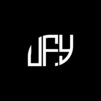 design de logotipo de carta ufy em fundo preto. ufy conceito de logotipo de letra de iniciais criativas. design de letra ufy. vetor