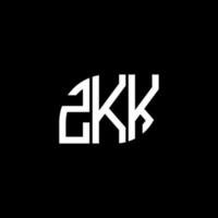 design de logotipo de letra zkk em fundo preto. conceito de logotipo de letra de iniciais criativas zkk. design de letra zkk. vetor