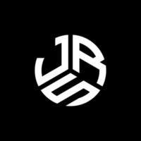 jrs carta logotipo design em fundo preto. jrs conceito de logotipo de letra de iniciais criativas. design de letra jrs. vetor