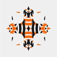 ilustração vetorial de padrão tribal maori, mandala, linda, henna, tatuagem, decoração, arte, mão, rara, única, criativa, diferente, combinação, contorno vetor