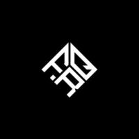 design de logotipo de letra frq em fundo preto. conceito de logotipo de letra de iniciais criativas frq. design de letra frq. vetor