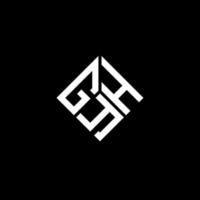design de logotipo de carta gyh em fundo preto. gyh conceito de logotipo de letra de iniciais criativas. design de letra gyh. vetor
