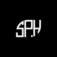 conceito de logotipo de letra de iniciais criativas sph. sph carta design.sph carta logotipo design em fundo preto. conceito de logotipo de letra de iniciais criativas sph. design de letra sph. vetor