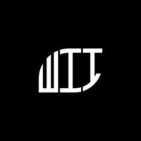 conceito de logotipo de letra de iniciais criativas de wii. design de logotipo de letra wii design.wii carta em fundo preto. conceito de logotipo de letra de iniciais criativas de wii. design de letra wii. vetor