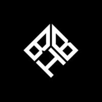 design de logotipo de letra bhb em fundo preto. conceito de logotipo de letra de iniciais criativas bhb. design de letra bhb. vetor