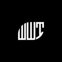 ept. wwt letter design.wwt carta logo design em fundo preto. conceito de logotipo de letra de iniciais criativas wwt. wwt letter design.wwt carta logo design em fundo preto. W vetor