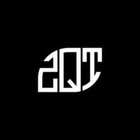 design de logotipo de letra zqt em fundo preto. conceito de logotipo de letra de iniciais criativas zqt. design de letra zqt. vetor