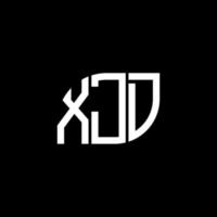 design de logotipo de carta xjd em fundo preto. conceito de logotipo de letra de iniciais criativas xjd. design de letra xjd. vetor