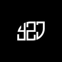 design de logotipo de letra yzj em fundo preto. conceito de logotipo de letra de iniciais criativas yzj. design de letra yzj. vetor