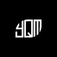design de logotipo de carta yqm em fundo preto. conceito de logotipo de letra de iniciais criativas yqm. design de letra yqm. vetor