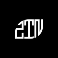 design de logotipo de letra ztn em fundo preto. conceito de logotipo de letra de iniciais criativas ztn. design de letra ztn. vetor