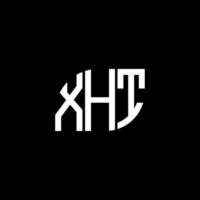 design de logotipo de letra xht em fundo preto. conceito de logotipo de letra de iniciais criativas xht. design de letra xht. vetor