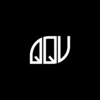 design de logotipo de letra qqv em fundo preto. conceito de logotipo de letra de iniciais criativas qqv. design de letra qqv. vetor