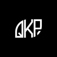 design de logotipo de carta qkp em background.qkp criativo logotipo de carta de iniciais criativas concept.qkp design de carta de vetor. vetor