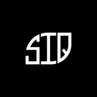 . carta siq design.siq carta logotipo design em fundo preto. conceito de logotipo de letra de iniciais criativas siq. carta siq design.siq carta logotipo design em fundo preto. s vetor