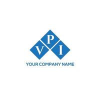 design de logotipo de carta vpi em fundo branco. conceito de logotipo de letra de iniciais criativas vpi. design de letra vpi. vetor