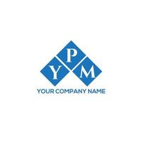 design de logotipo de carta ypm em fundo branco. conceito de logotipo de letra de iniciais criativas ypm. design de letra ypm. vetor