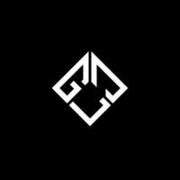 design de logotipo de carta glj em fundo preto. conceito de logotipo de carta de iniciais criativas glj. design de letra glj. vetor