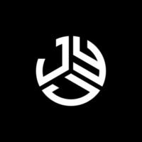 design de logotipo de carta jyj em fundo preto. conceito de logotipo de carta de iniciais criativas jyj. design de letra jyj. vetor