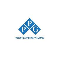 design de logotipo de carta ppg em fundo branco. conceito de logotipo de letra de iniciais criativas ppg. design de letra ppg. vetor