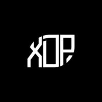 design de logotipo de carta xdp em fundo preto. conceito de logotipo de letra de iniciais criativas xdp. design de letra xdp. vetor