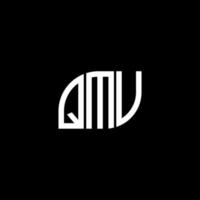 design de logotipo de letra qmv em fundo preto. conceito de logotipo de letra de iniciais criativas qmv. design de letra qmv. vetor