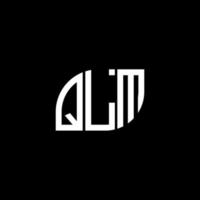 qlm carta logotipo design em preto background.qlm iniciais criativas carta logo concept.qlm vetor carta design.