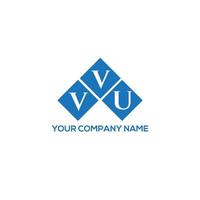 conceito de logotipo de letra de iniciais criativas vvu. vvu carta design.vvu carta logotipo design em fundo branco. conceito de logotipo de letra de iniciais criativas vvu. design de letra vvu. vetor