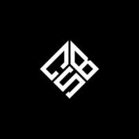design de logotipo de carta csb em fundo preto. conceito de logotipo de letra de iniciais criativas csb. design de letra csb. vetor
