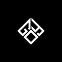 design de logotipo de carta goy em fundo preto. conceito de logotipo de letra de iniciais criativas goy. desenho de letra goy. vetor