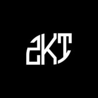 design de logotipo de letra zkt em fundo preto. conceito de logotipo de letra de iniciais criativas zkt. design de letra zkt. vetor