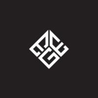 design de logotipo de carta ege em fundo preto. conceito de logotipo de carta de iniciais criativas ege. design de letra ege. vetor