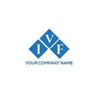 design de logotipo de carta ivf em fundo branco. conceito de logotipo de carta de iniciais criativas de ivf. design de letra ivf. vetor