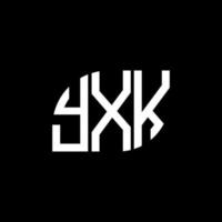 design de logotipo de letra yxk em fundo preto. conceito de logotipo de letra de iniciais criativas yxk. design de letra yxk. vetor