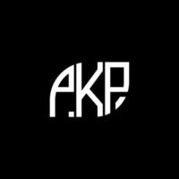 pkp carta logotipo design em preto background.pkp iniciais criativas carta logo concept.pkp vector carta design.