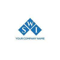 design de logotipo de carta swi em fundo branco. conceito de logotipo de letra de iniciais criativas swi. design de letra swi. vetor