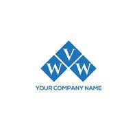 design de logotipo de carta wvw em fundo branco. conceito de logotipo de letra de iniciais criativas wvw. design de letras wvw. vetor